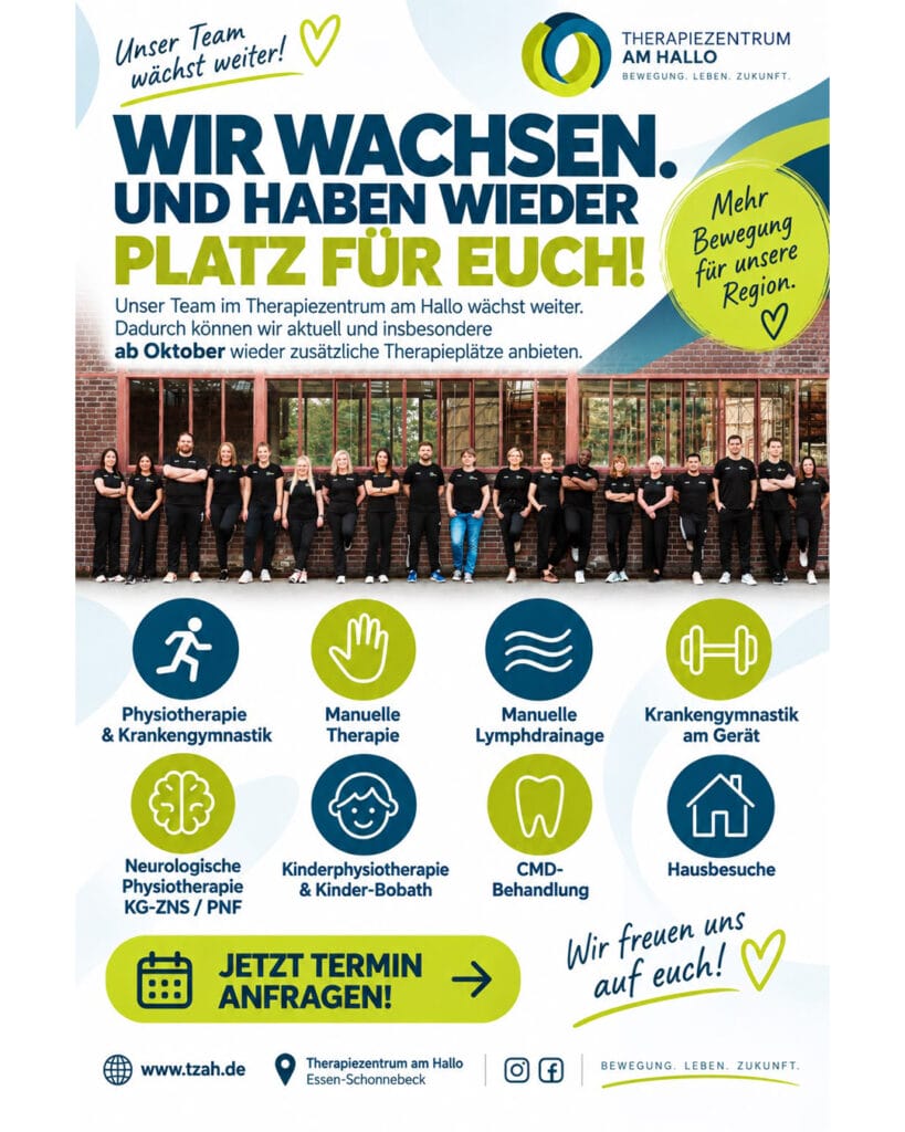 Wieder freie Therapieplätze – Therapiezentrum am Hallo Wieder freie Therapieplätze - Therapiezentrum am Hallo